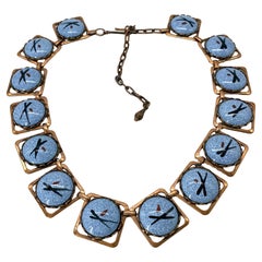 Collana in rame e smalto A Link