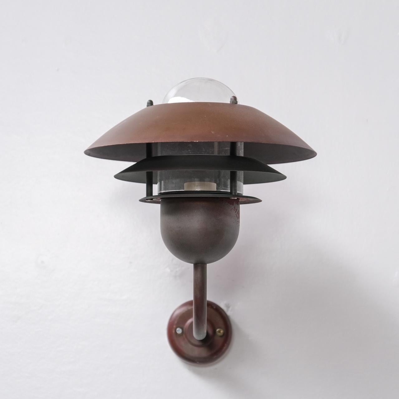 Copper and Glass Danish Wall Lights '3 Available' In Good Condition In London, GB