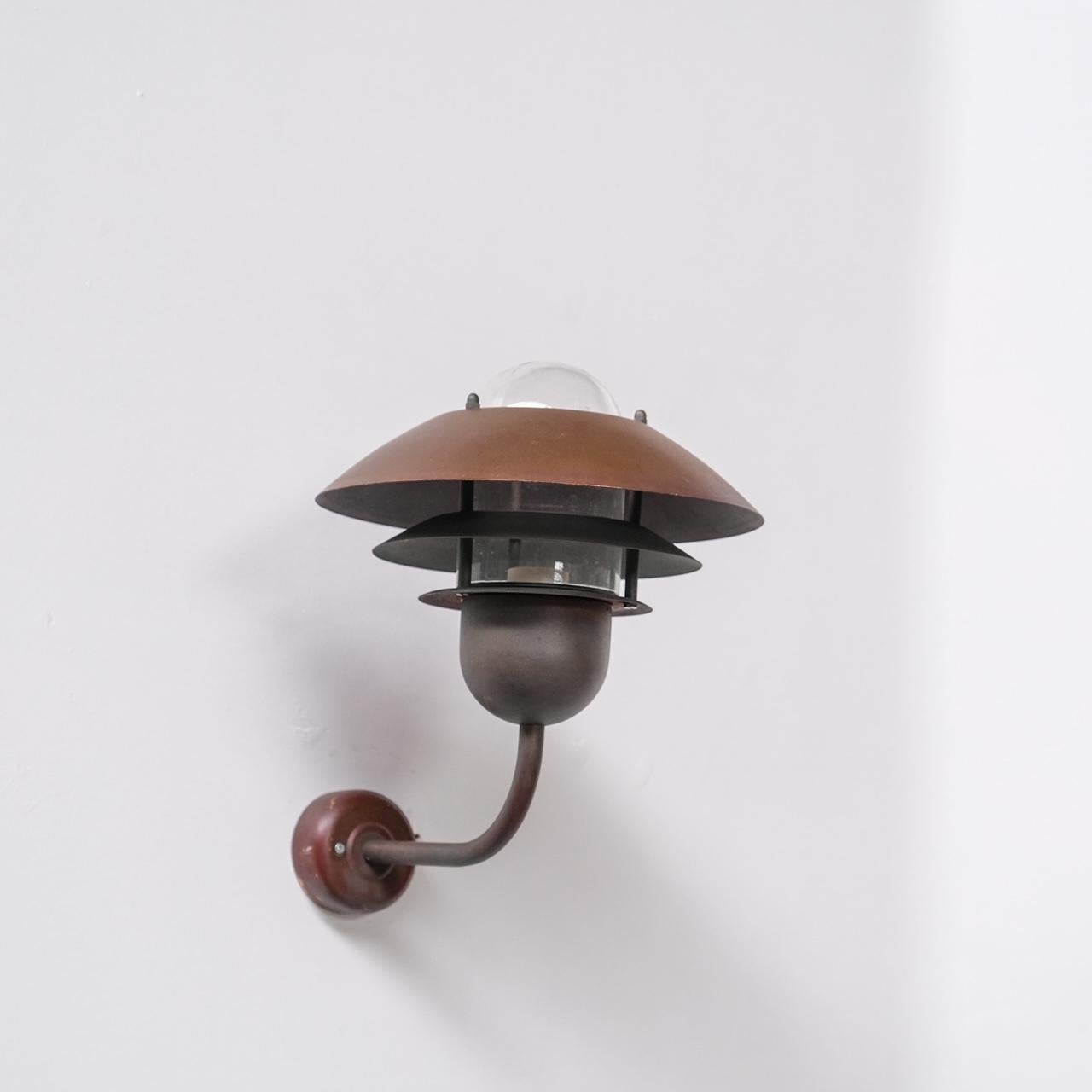 Copper and Glass Danish Wall Lights '3 Available' 3