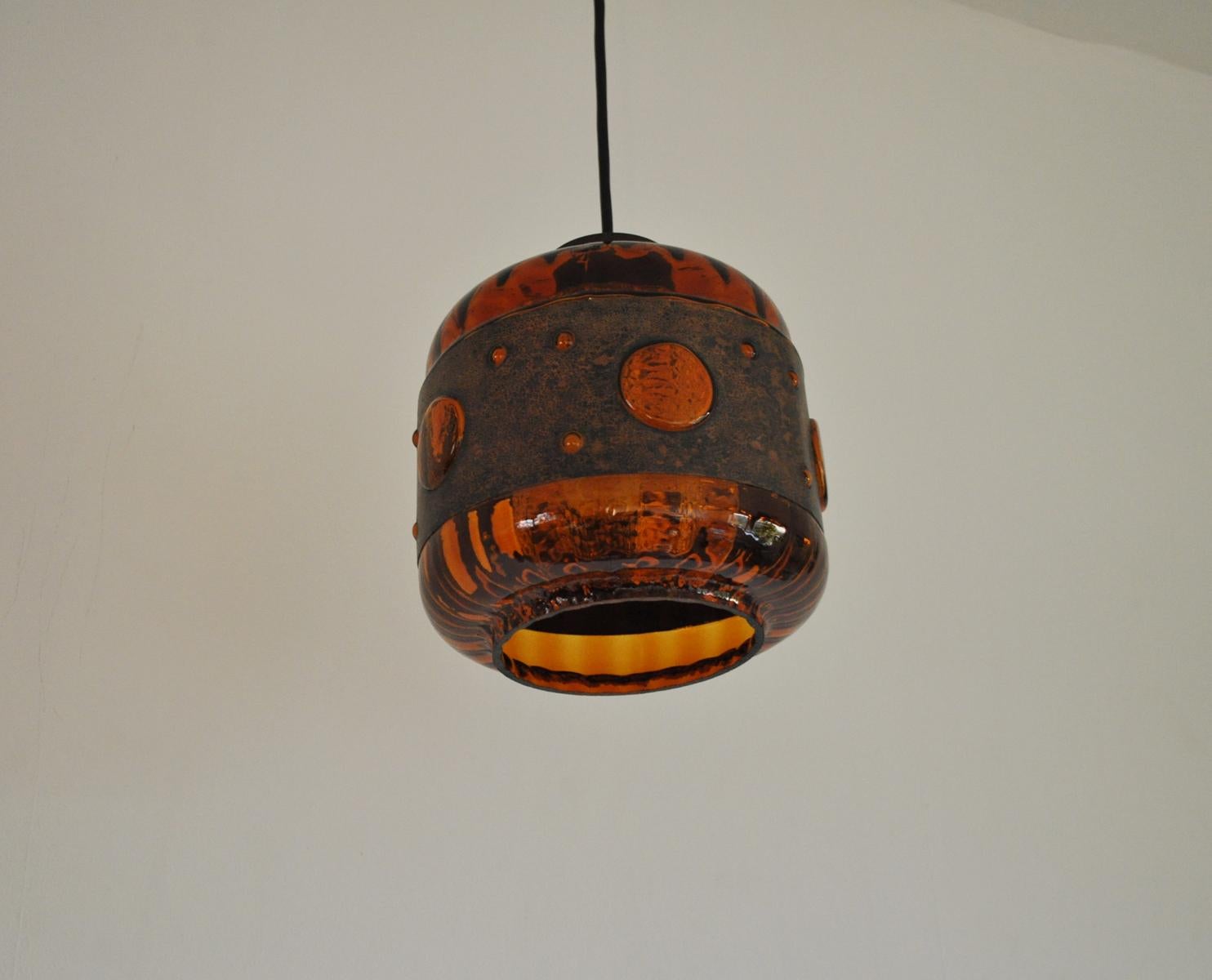European Copper and Glass Pendant by Nanny Still for RAAK Amsterdam