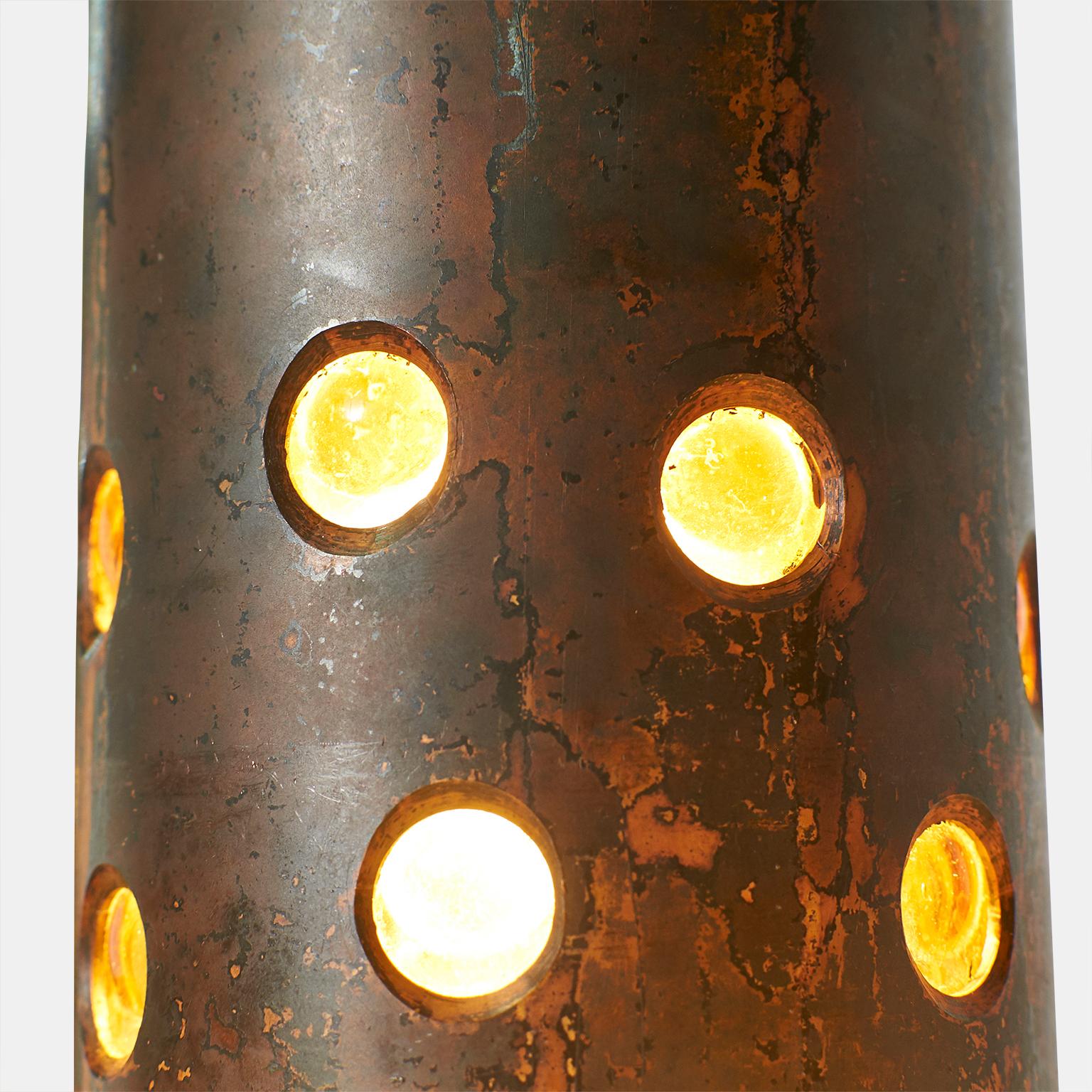 Mid-20th Century Copper and Glass Pendants by Nanny Still