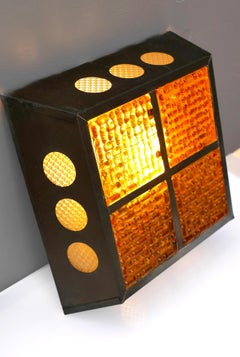 Copper and glass sconce by Nils Ledung, for Bankeryd, Sweden