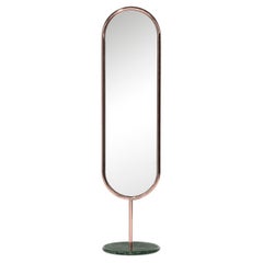Copper and Green Marble Marshmallow Floor Mirror, Royal Stranger