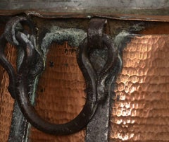 Copper and Iron Mounted Log Bin