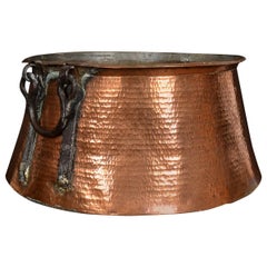 Antique Copper and Iron Mounted Log Bin