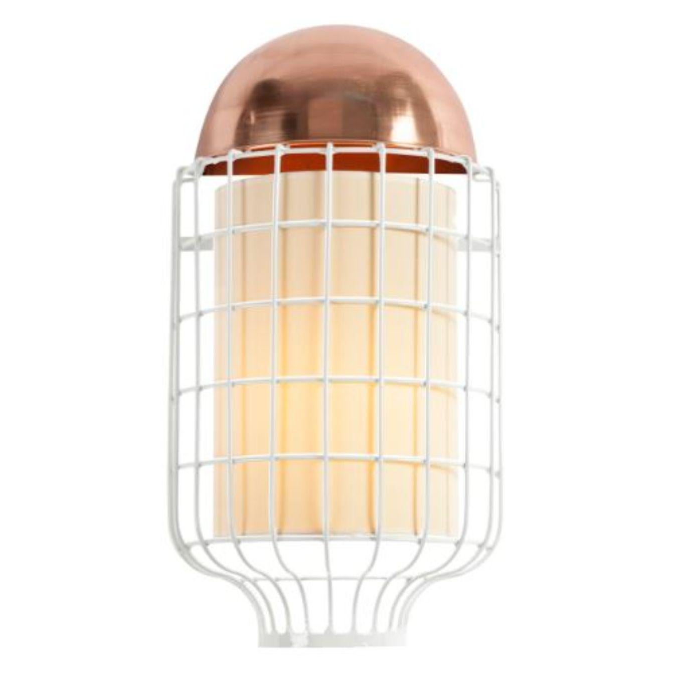 Metal Copper and Ivory Magnolia Wall Lamp by Dooq For Sale
