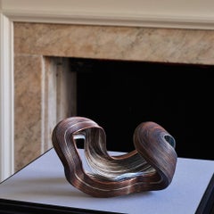 Copper and Silver Abstract Sculpture by Nan Nan Liu