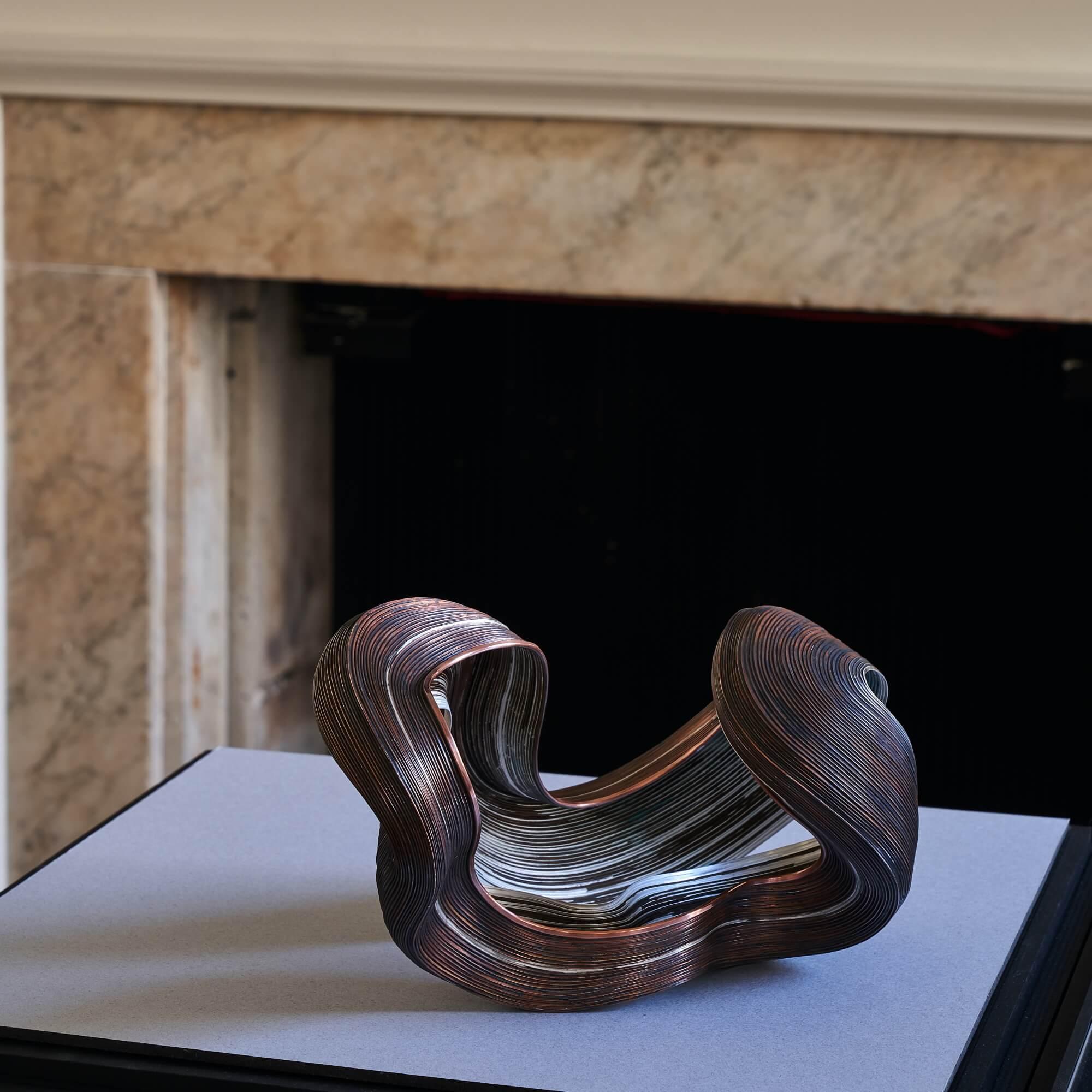 British Copper and Silver Abstract Sculpture by Nan Nan Liu For Sale