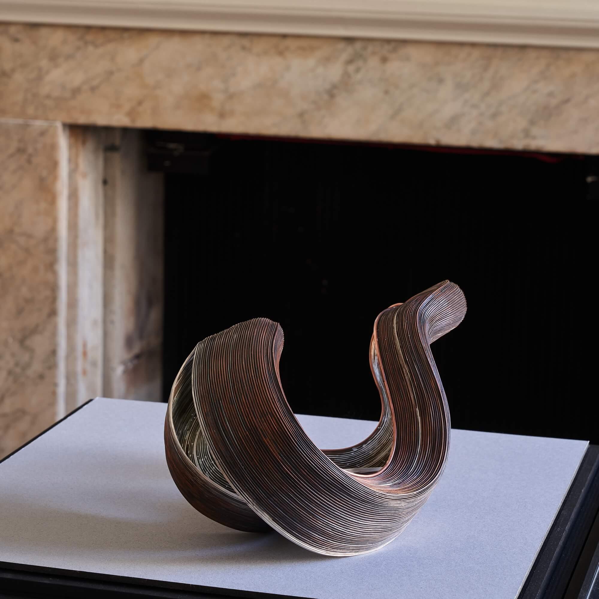 Copper and Silver Abstract Sculpture by Nan Nan Liu In Excellent Condition For Sale In London, GB