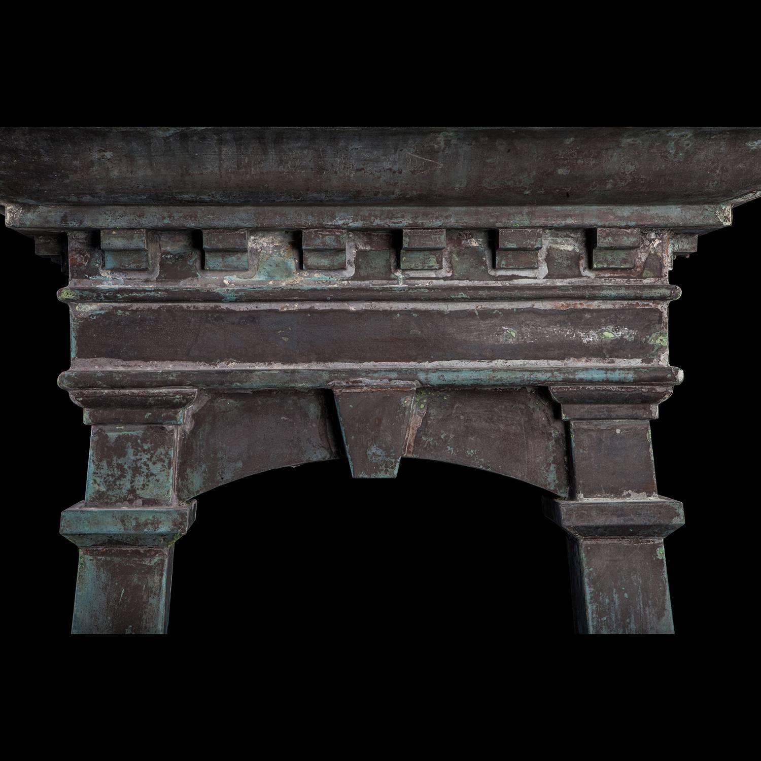 Copper and Slate Console Table, England, circa 1900 1