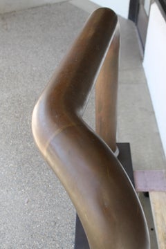 Monumental Brass and Steel Brutalist Sculpture