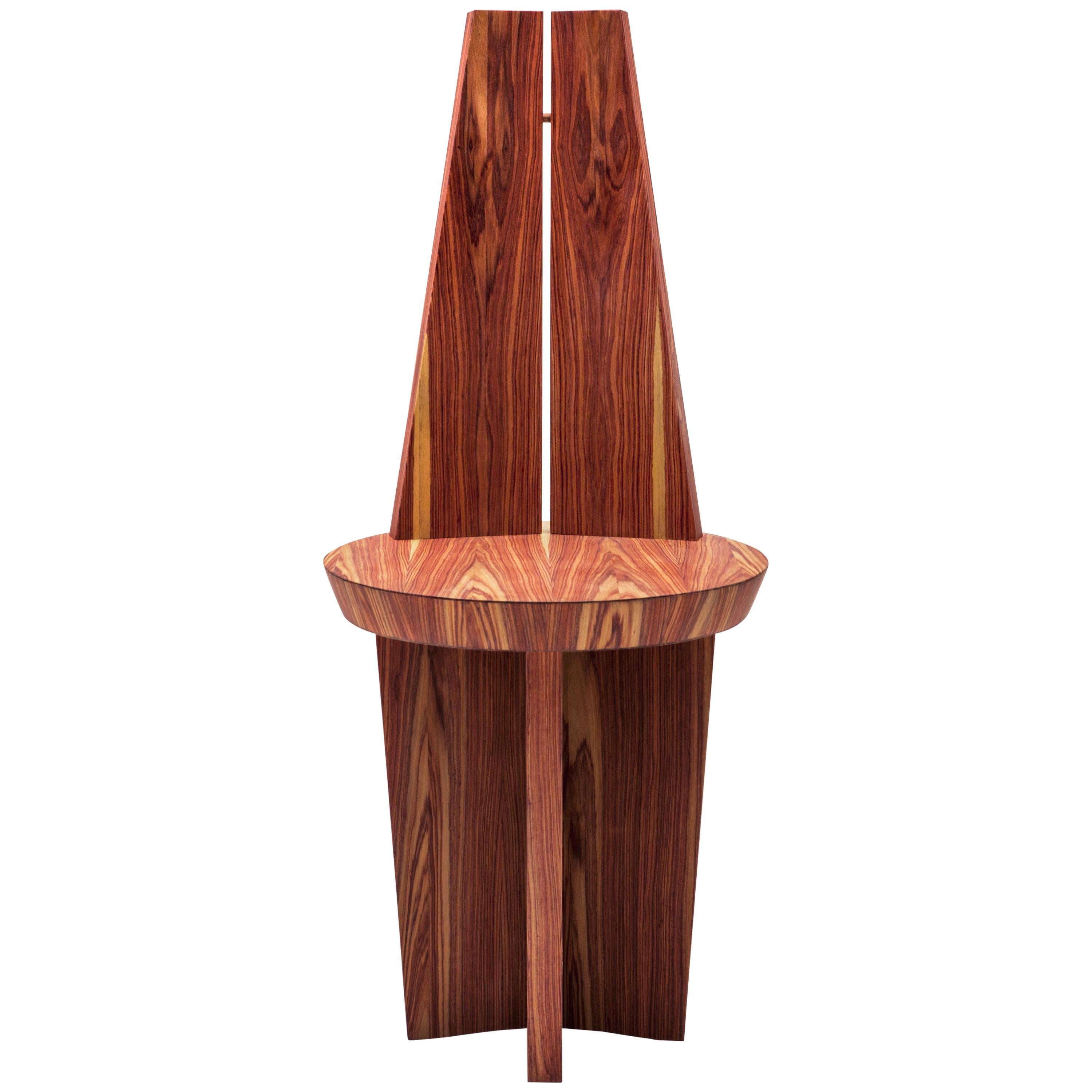 Copper and Wood Modern Dining Chair Sedia Povera For Sale