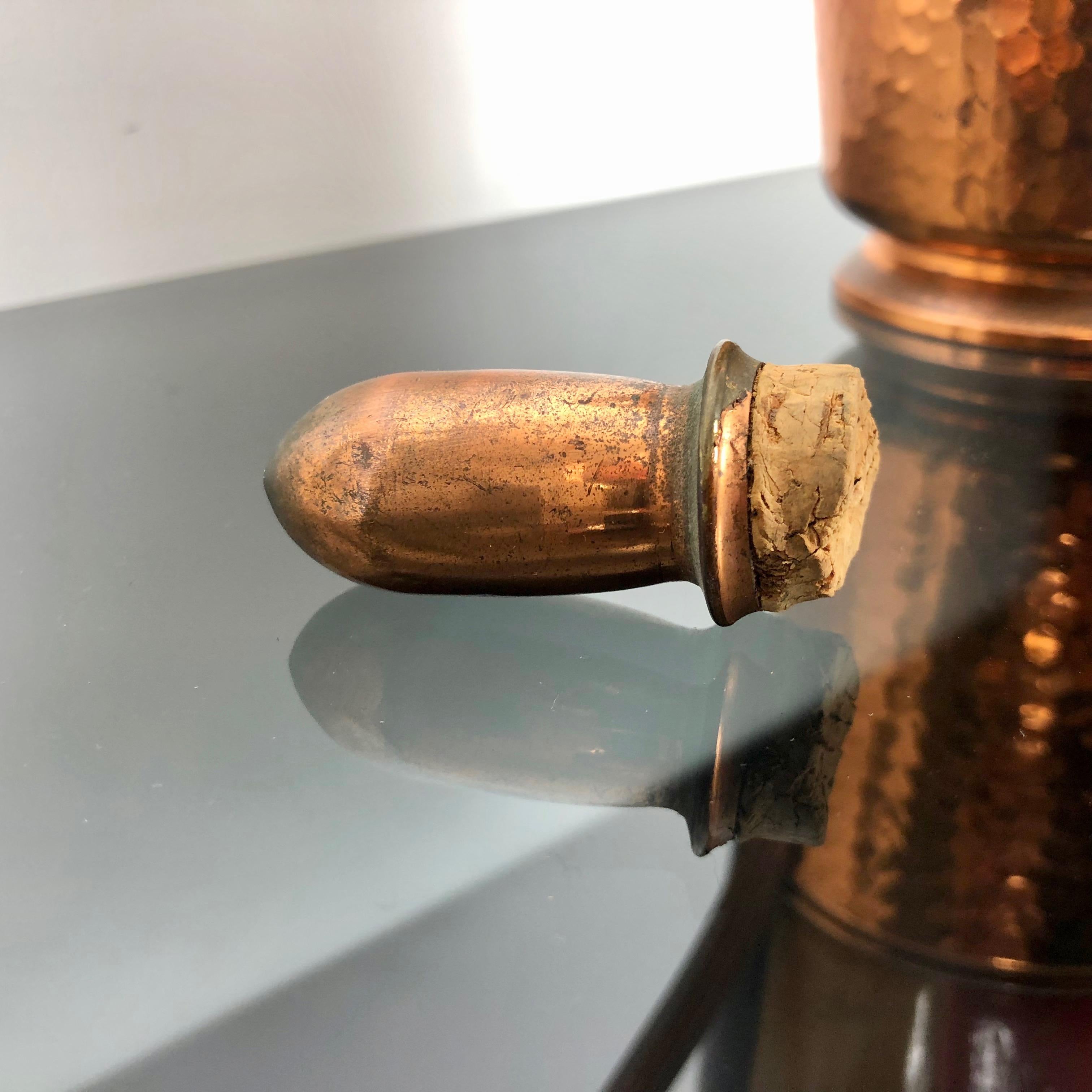 Brocca thermos in rame e legno di Aldo Tura, Macabo, Italia, anni '50 in vendita 2