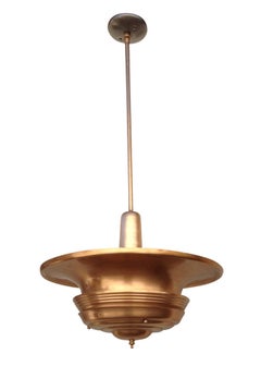 Copper Art Deco Ceiling Hanging Pendant