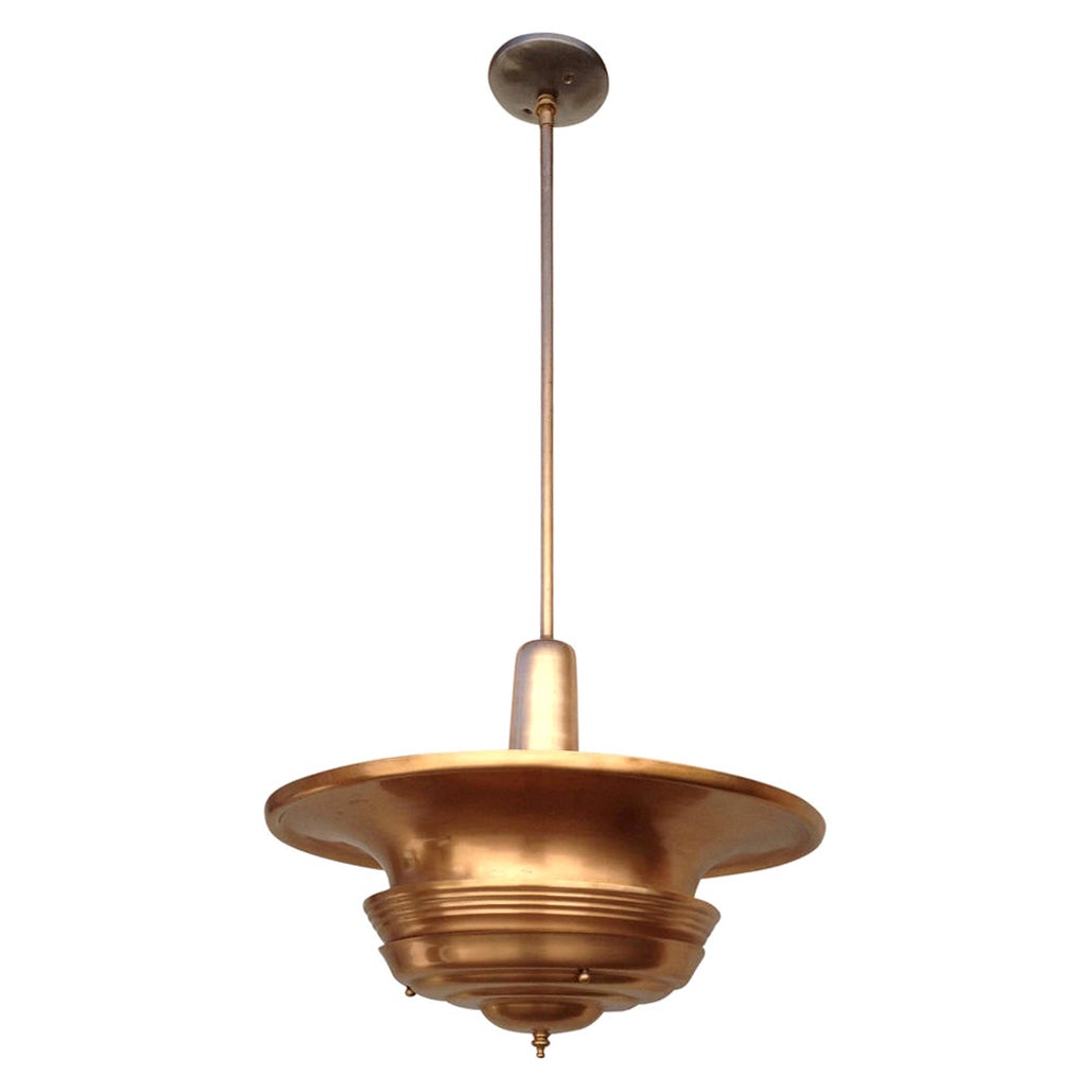Copper Art Deco Ceiling Hanging Pendant