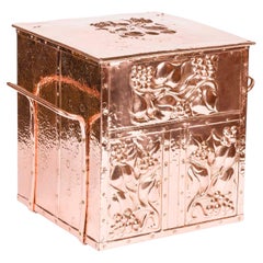 Copper Art Nouveau Fireside Box