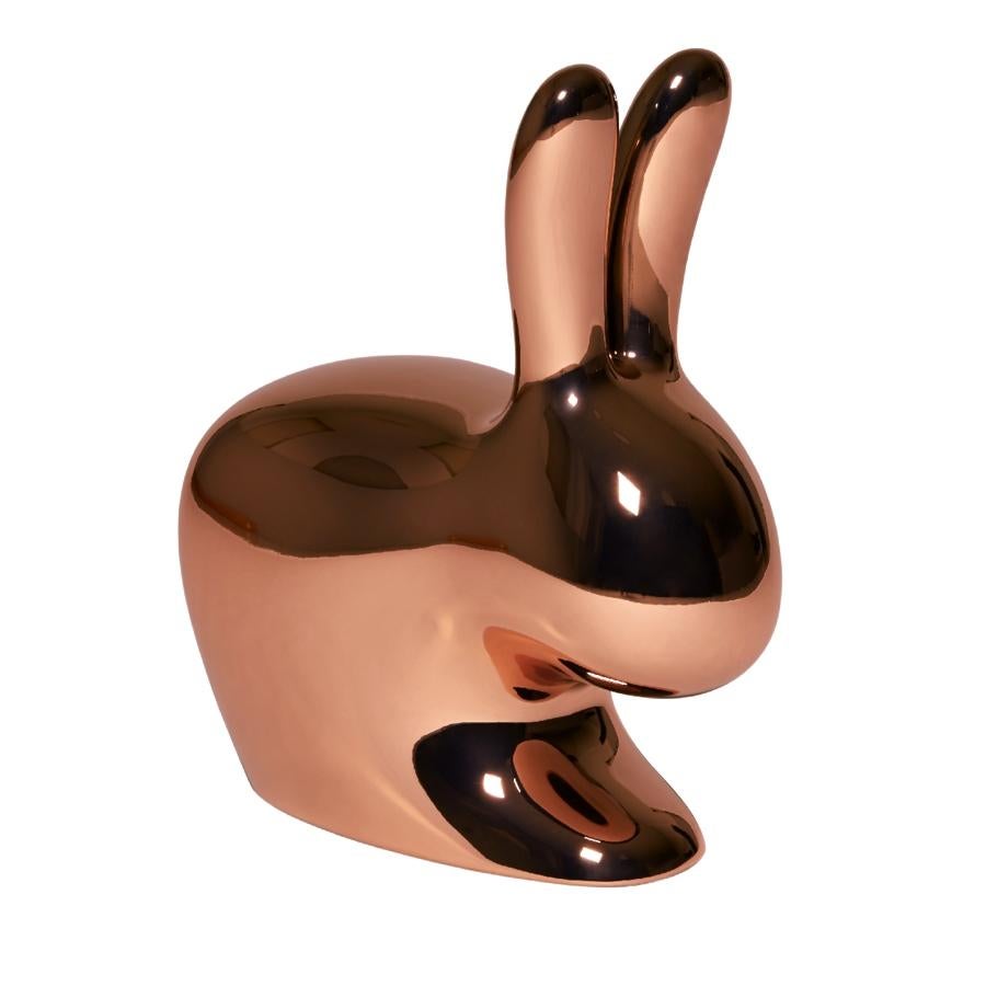 Italian Copper Baby Rabbit Chair with Metallic Finish, Designed by Stefano Giovannoni For Sale