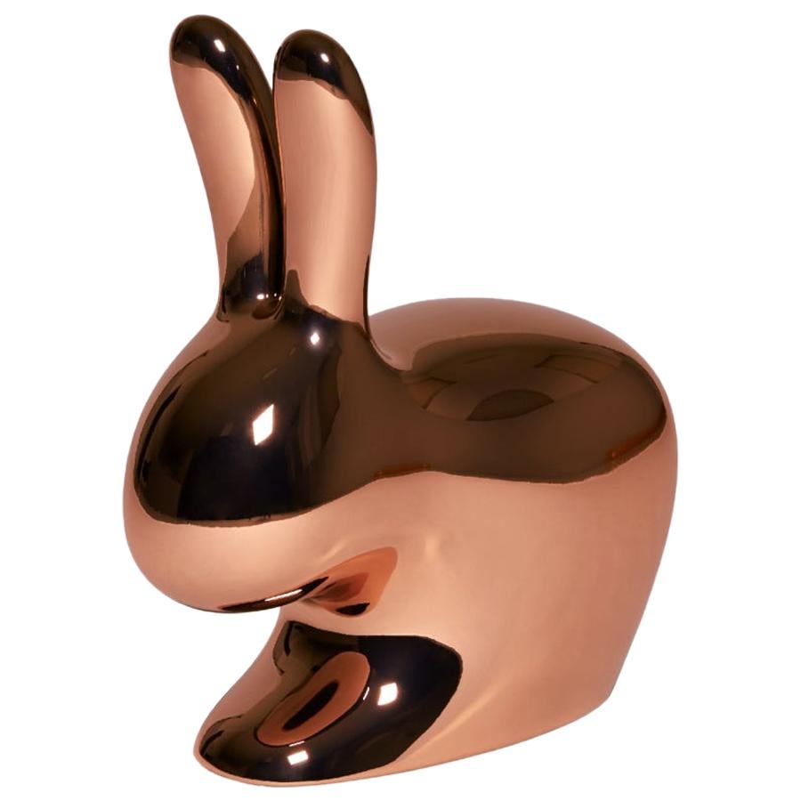 Copper Baby Rabbit Chair with Metallic Finish, Designed by Stefano Giovannoni For Sale