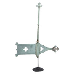 Antique Copper Banner Folk Art Weather Vane