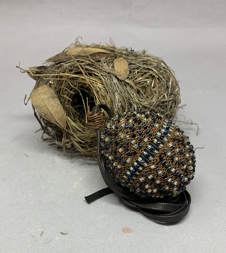 Copper Beaded Egg with Nest For Sale at 1stDibs