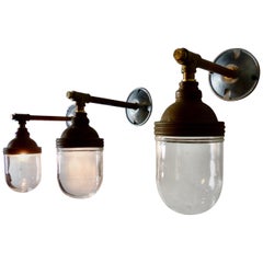 Copper Benjamin Industrial Wall Sconces, circa 1920