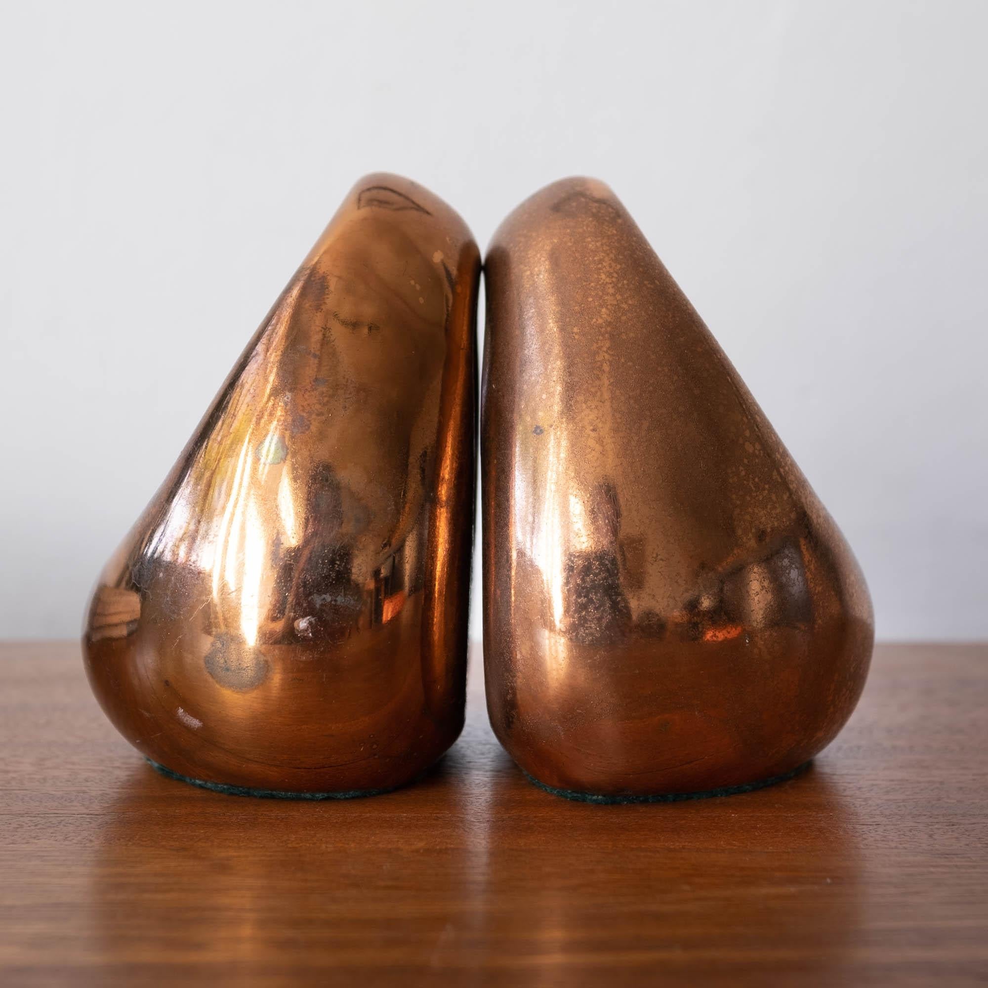 Copper Bookends by Ben Seibel for Jenfred-Ware In Good Condition In San Diego, CA