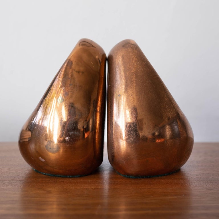Copper Bookends by Ben Seibel for Jenfred-Ware In Good Condition For Sale In San Diego, CA