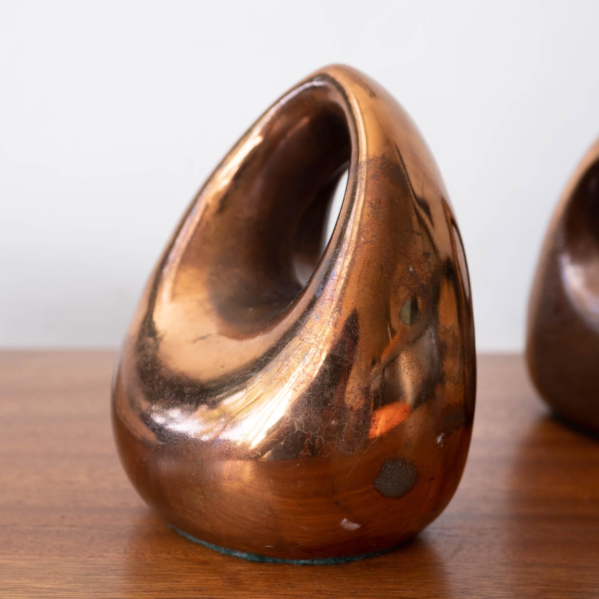 Copper Bookends by Ben Seibel for Jenfred-Ware 1