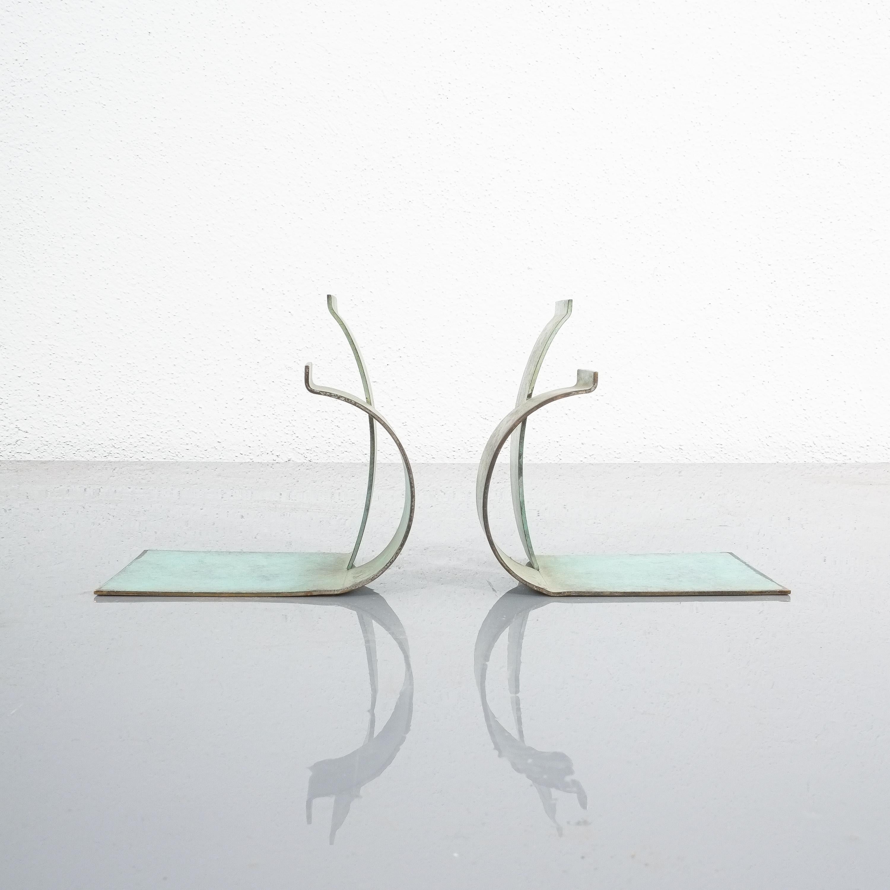 Mid-Century Modern Copper Bookends Midcentury, France