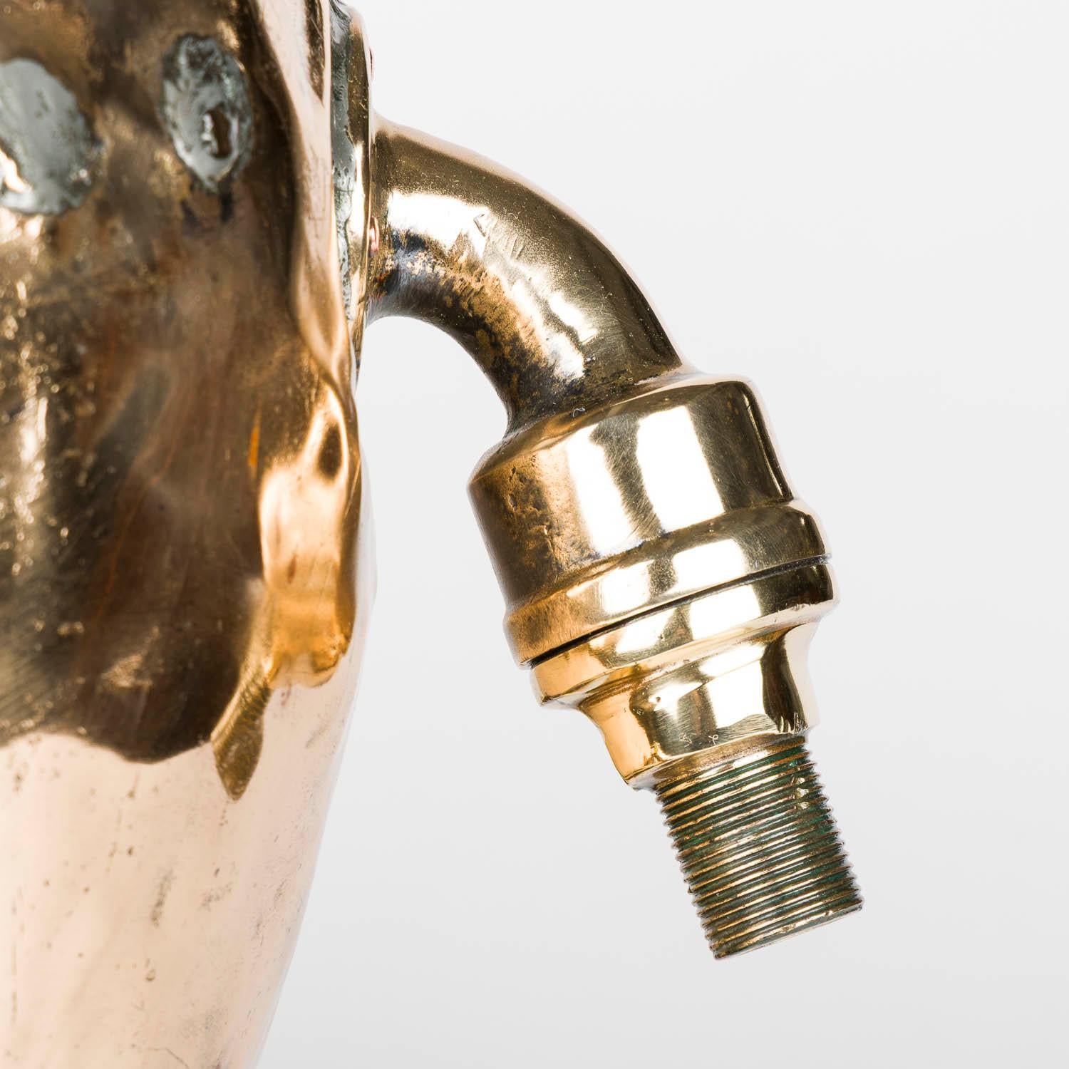 Copper & brass 12 bolt diving helmet en vente 8