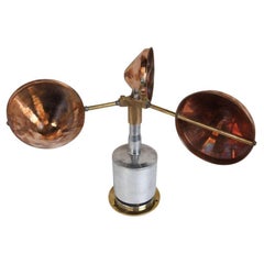 Copper, Brass and Chrome Ship's Anemometer