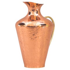 Copper, Brass Hammered Jug Around 1950s