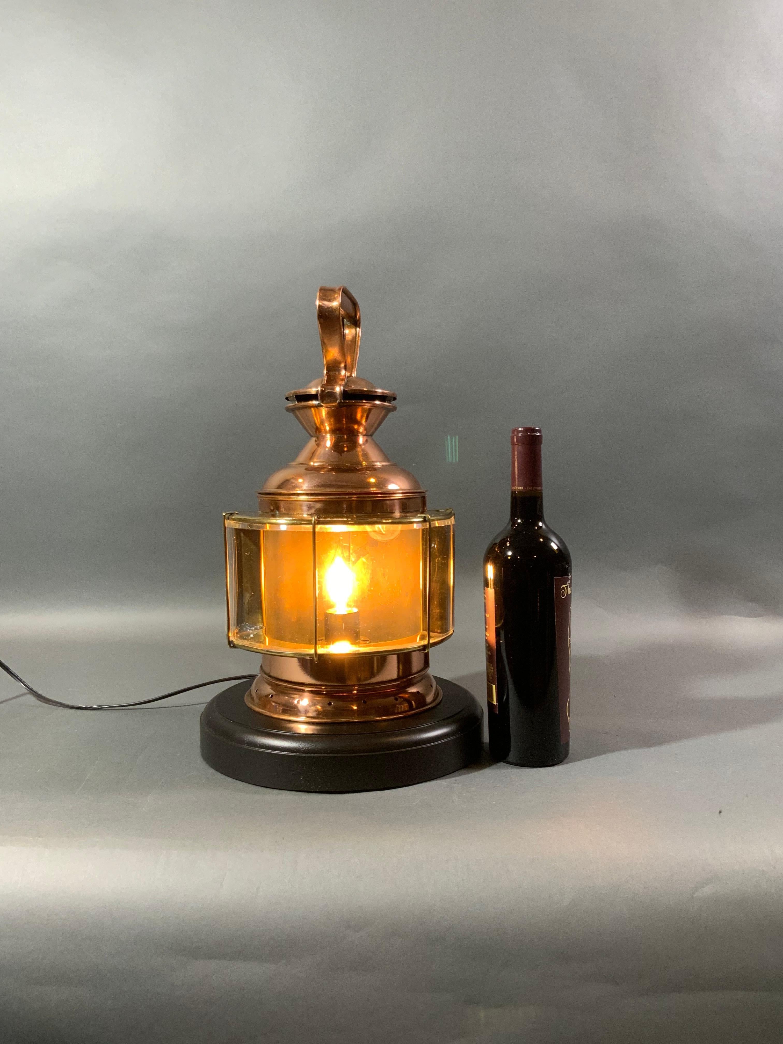 European Copper & Brass Light For Sale