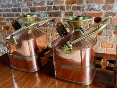 Copper & Brass Measuring Cans Monmouthshire County Council Set of 5 1931