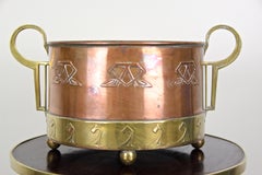 Copper/ Brass Planter or Cachepot by C. Deffner Art Nouveau, Germany, circa 1910