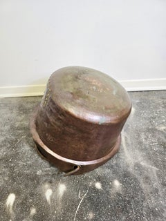 Cestino in rame/bronzo e ferro battuto