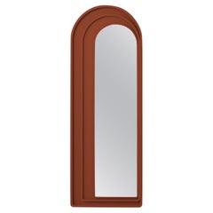 Specchio laccato modernista in bronzo rame