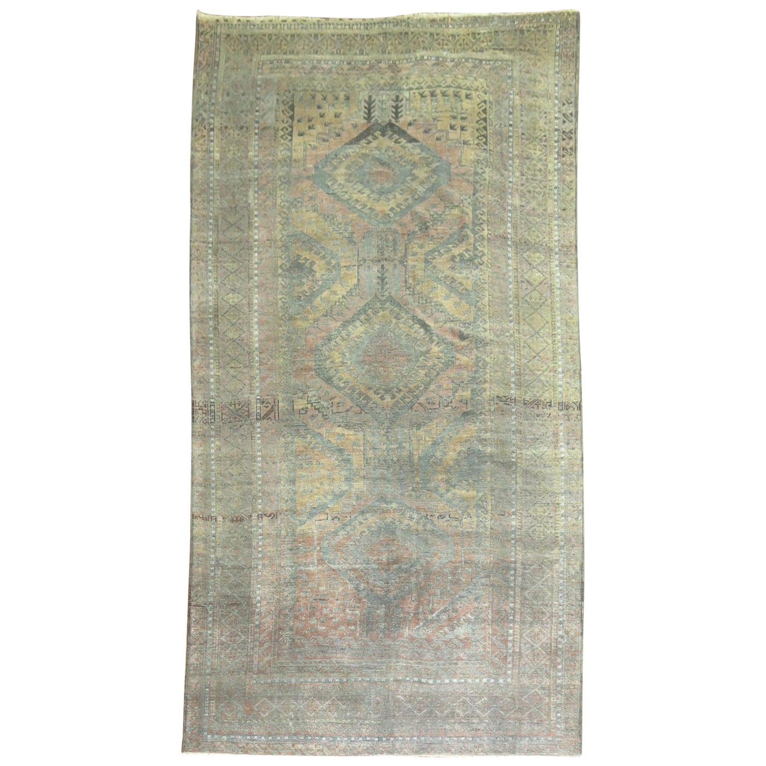 Zabihi Collection Tribal Geometric Persian Gallery Size Carpet