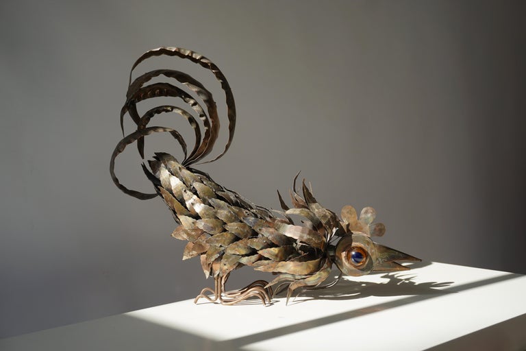 Mid Century Art Brutalist Sculpture Modern Farmhouse Mid Century Rooster ROOSTER BRUTALIST METAL 
