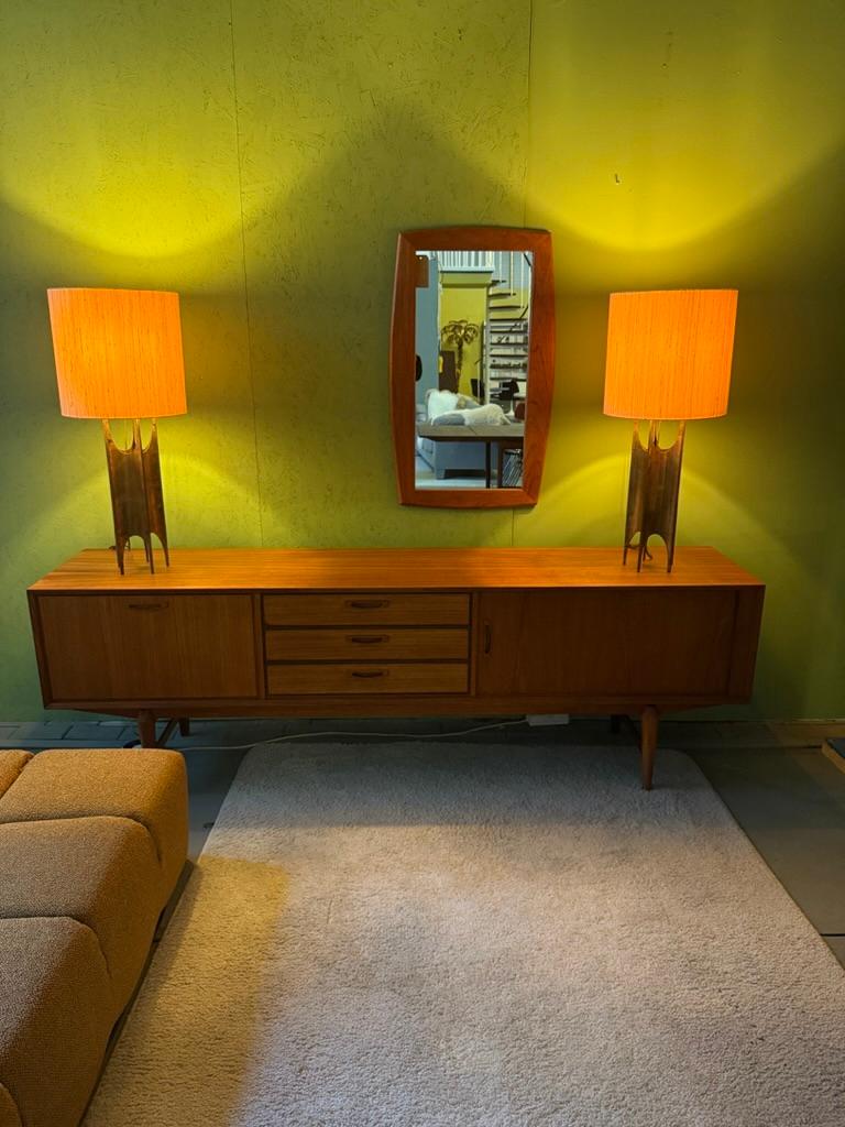 Brutalist Pair of brutalist table lamps-organic shape, Maurizio Tempestini style- Italy
