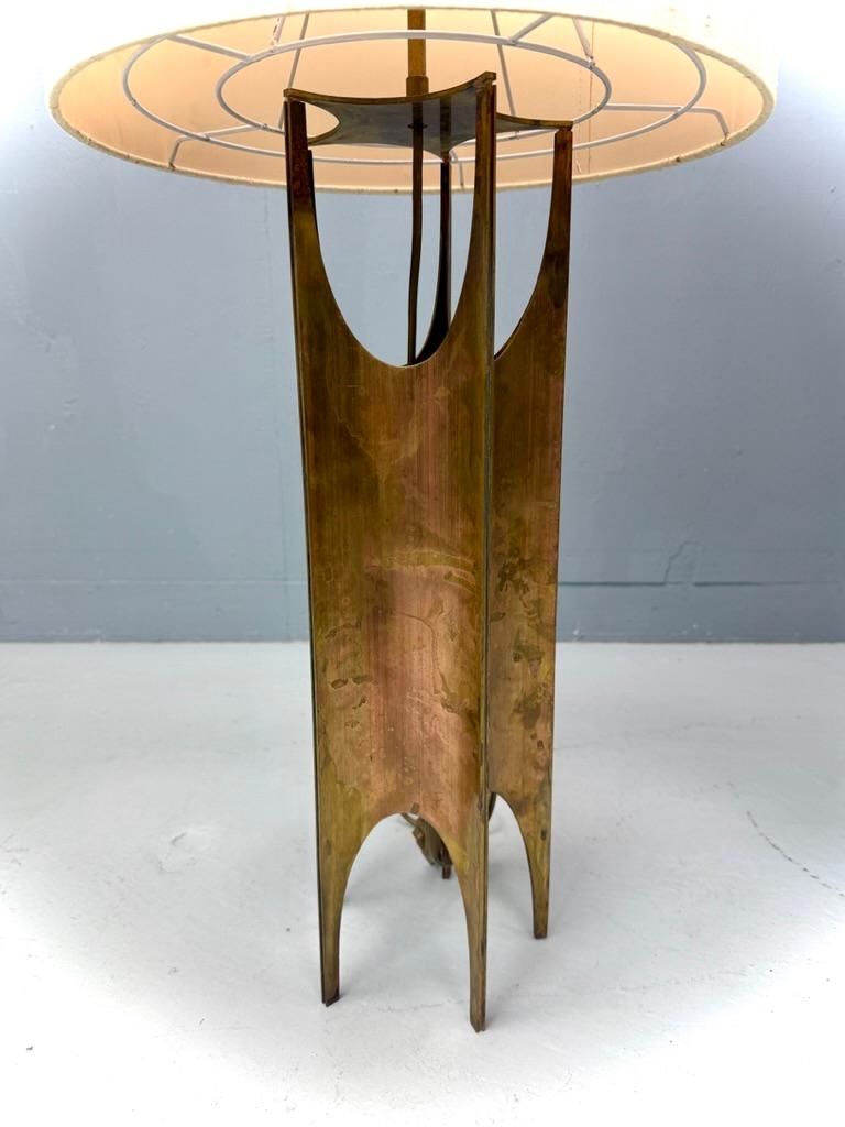 Copper Pair of brutalist table lamps-organic shape, Maurizio Tempestini style- Italy