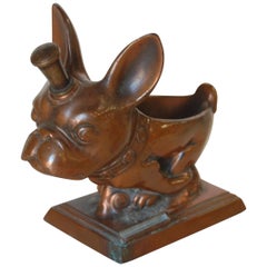 Copper Bull Dog Pipe Holder Striker Lighter, circa 1937