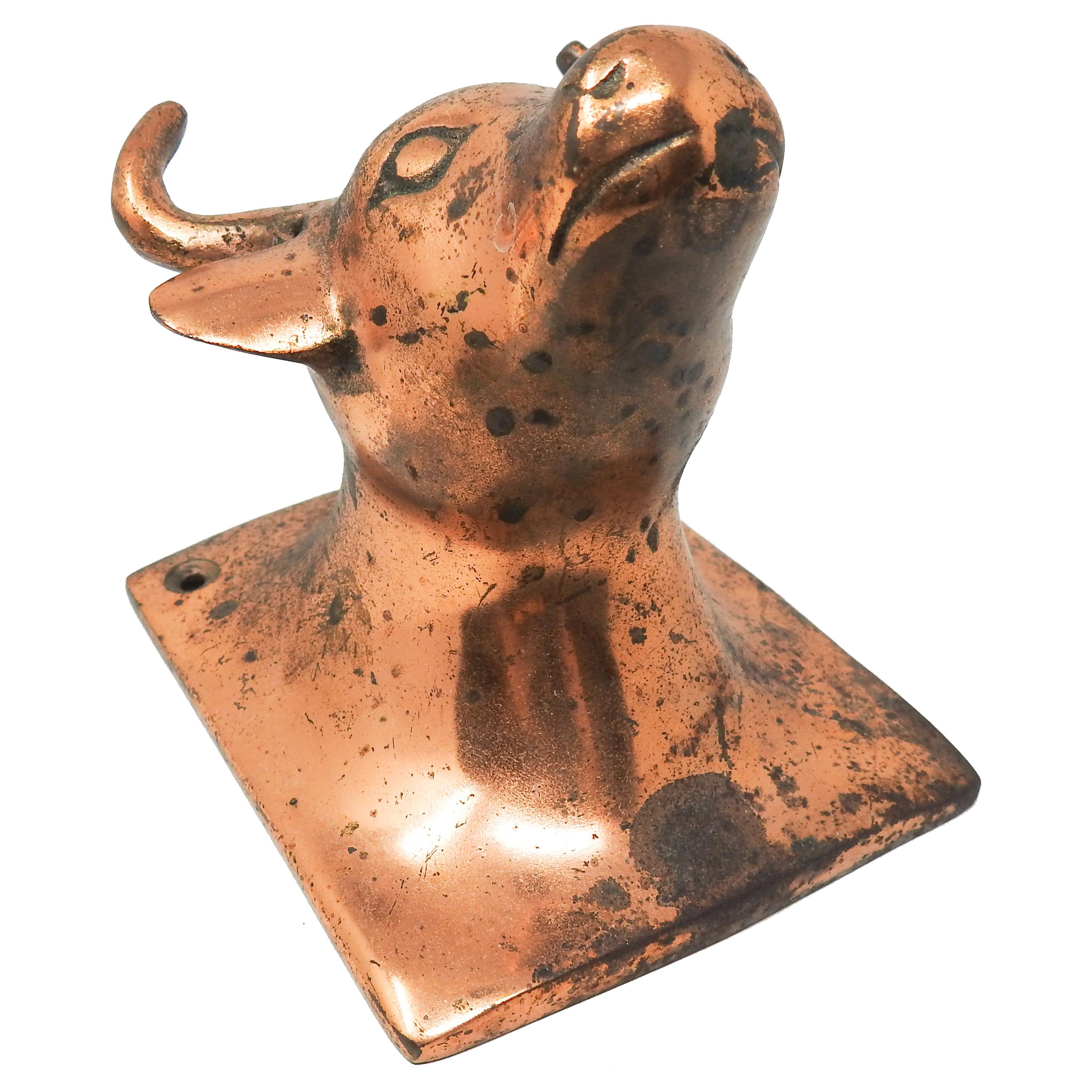 Copper Bull Head Apron Hook For Sale