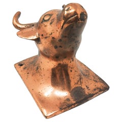 Antique Copper Bull Head Apron Hook