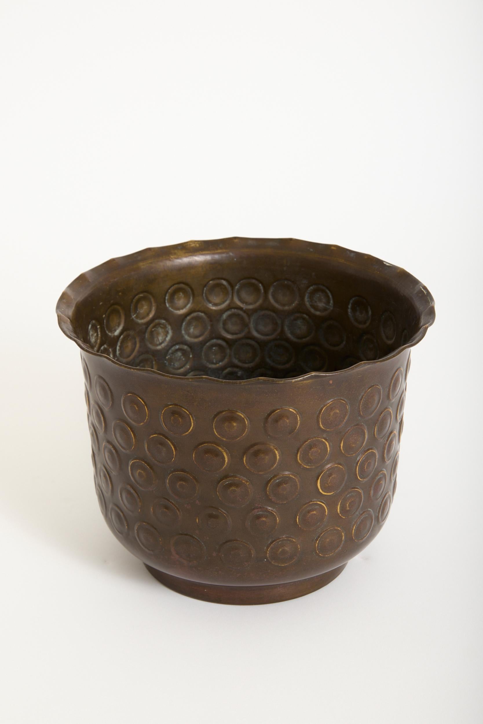 Mid-Century Modern Copper Cache Pot For Sale