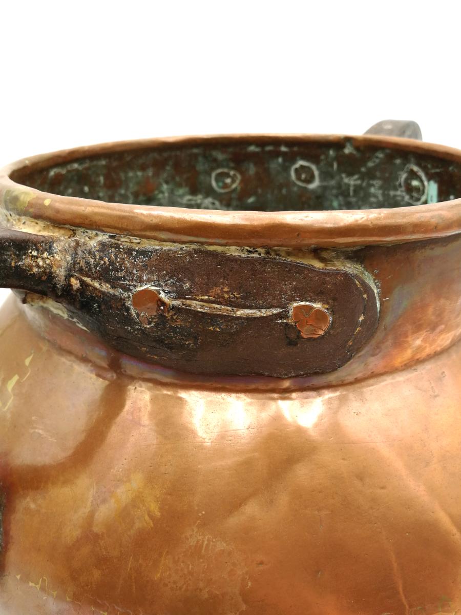 Copper Cauldron 19th Century For Sale 3