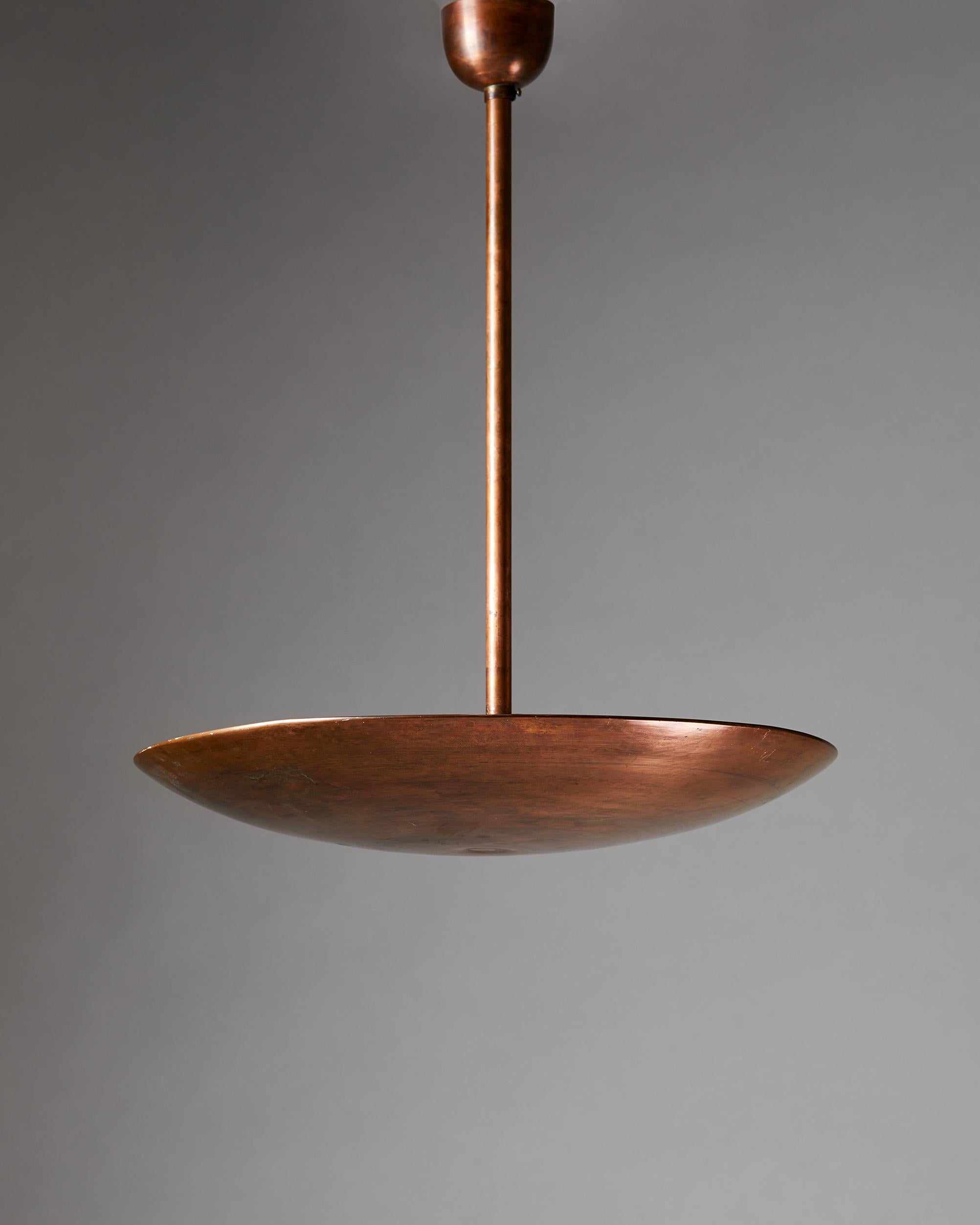 Copper bowl and stem.

Measures: H 75 cm/ 2' 5 1/2