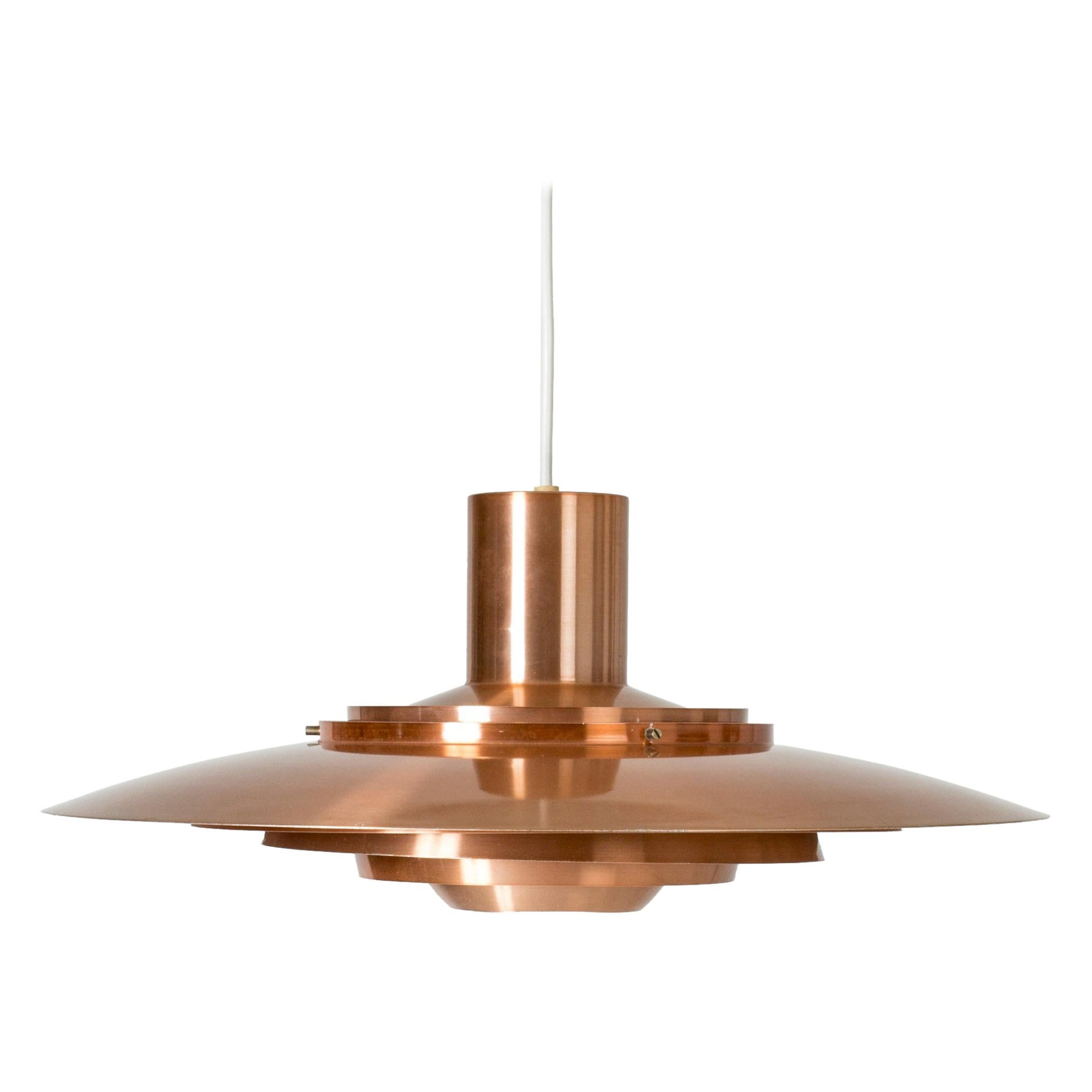 Copper Ceiling Lamp by Jørgen Kastholm and Preben Fabricius