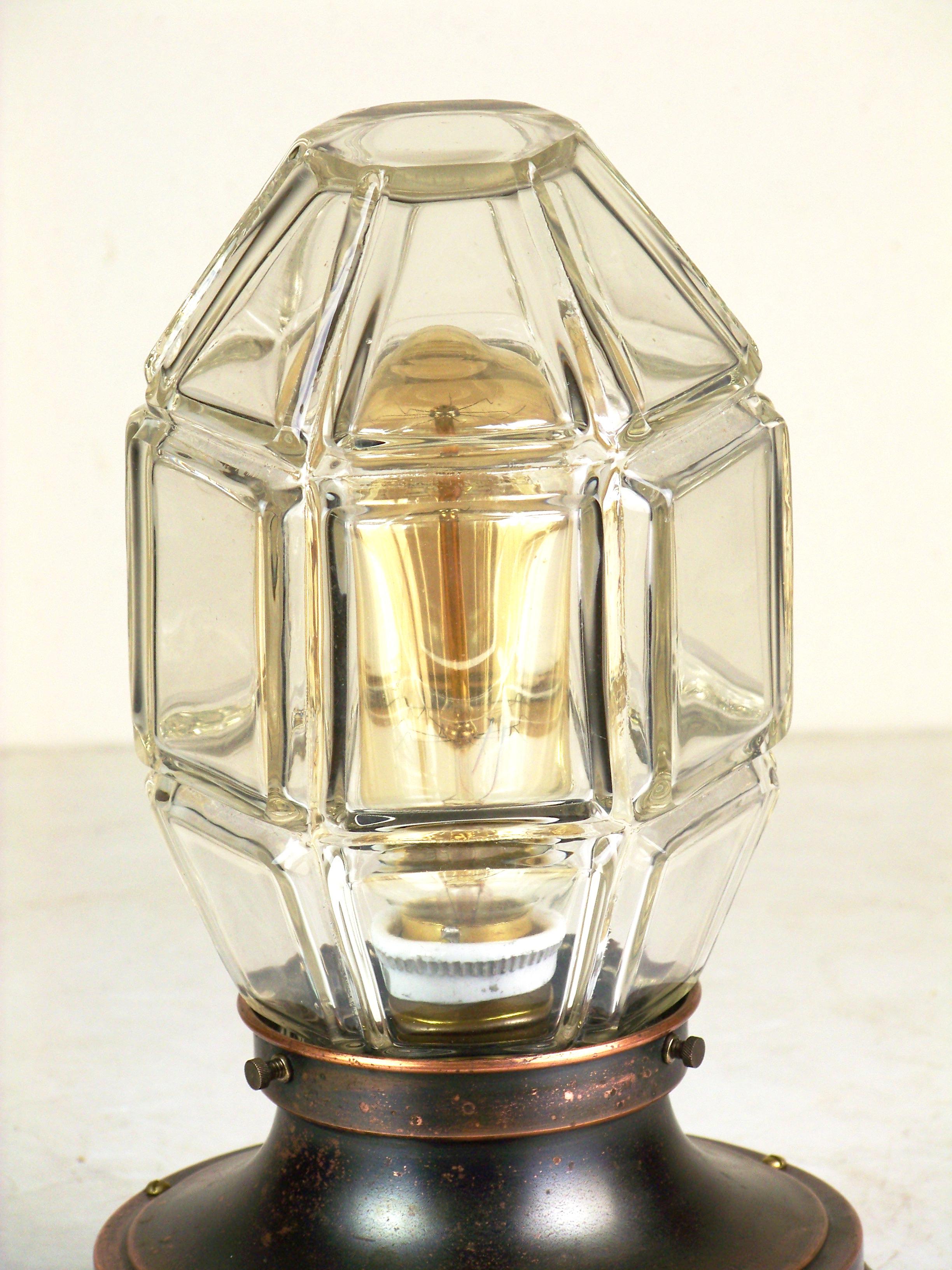 Belle Époque Copper ceiling lamp, chandelier