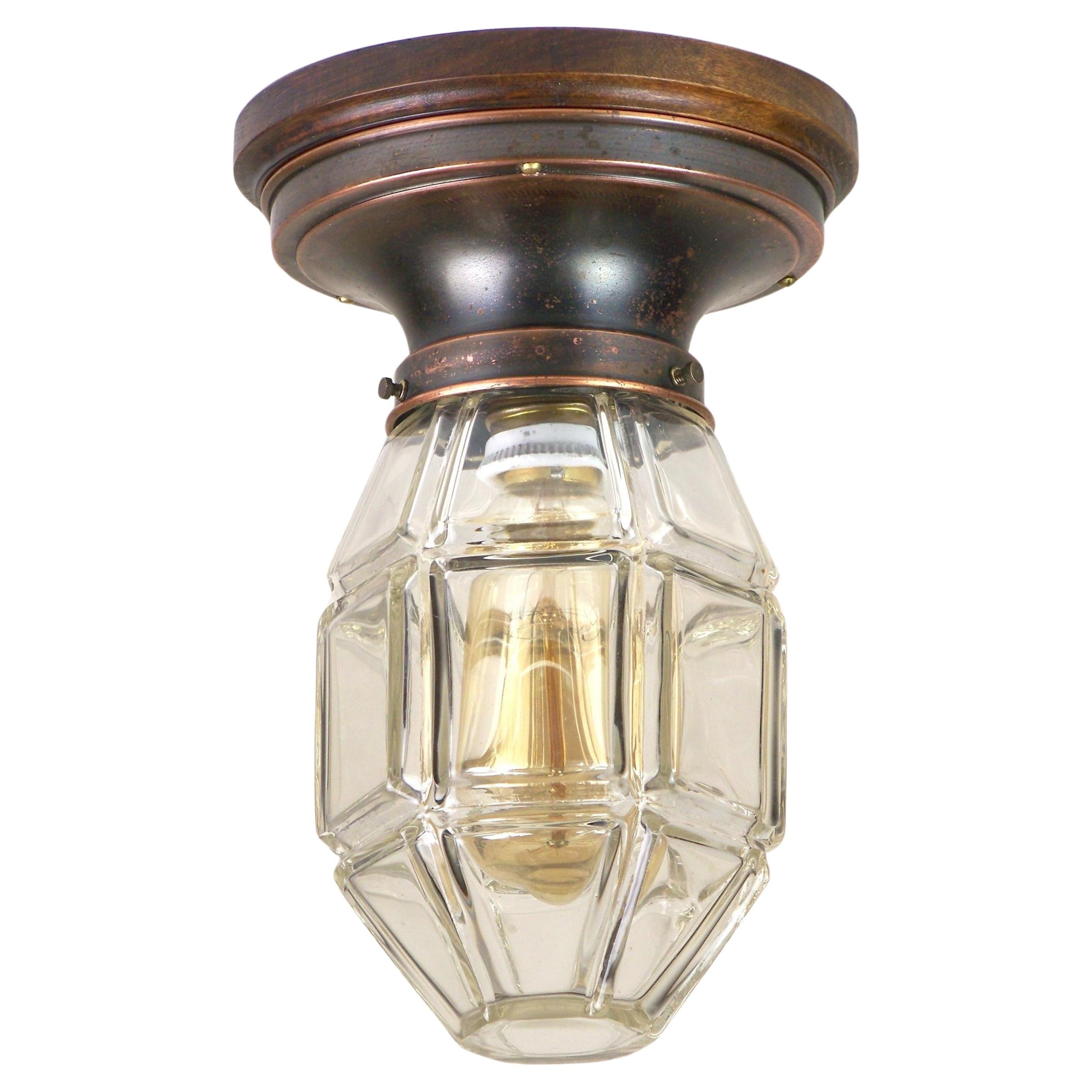 Copper ceiling lamp, chandelier For Sale